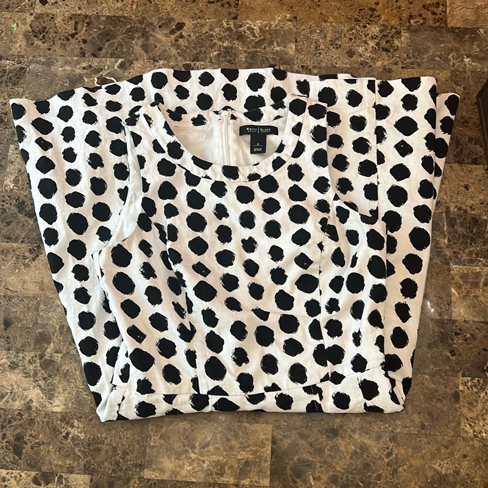 White House Black Market black and white dress